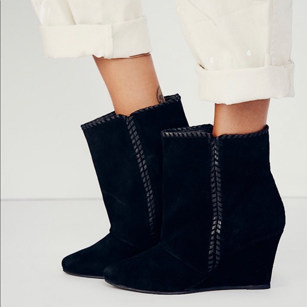 Charles by Charles David black wedge booties